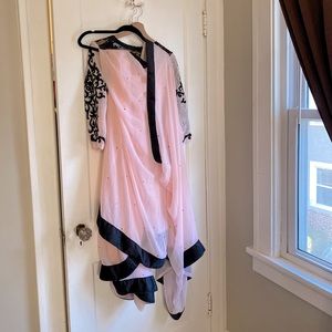 Baby pink formal Bollywood saree